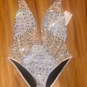 asos embellished swimsuit
